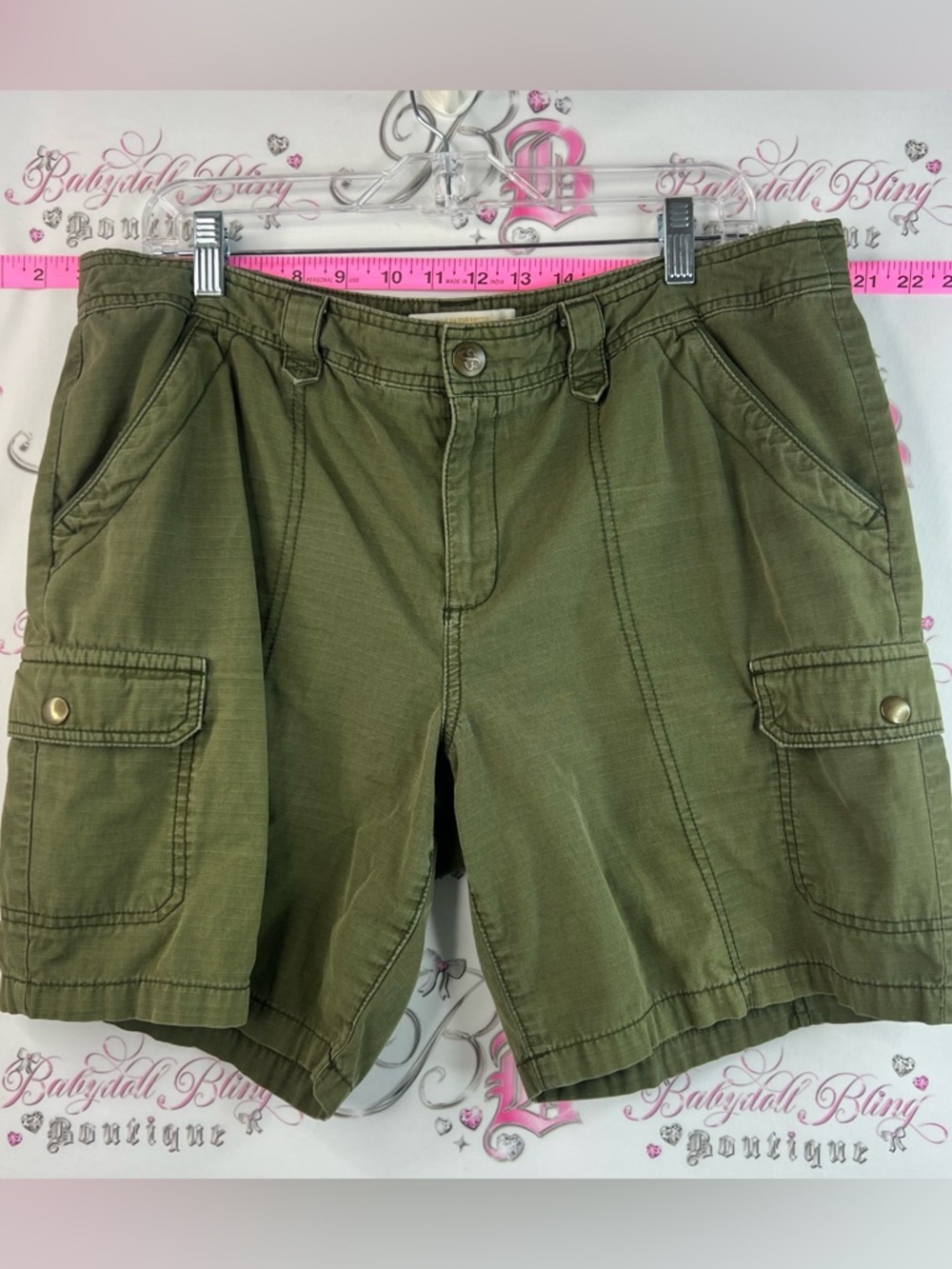 Eddie Bauer shorts rip stop bermudas cargo Olive Cargo Shorts m Utility Pockets